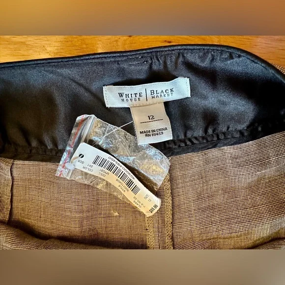 White House Black Market women’s linen blend wide leg trousers size 12 NWT - Picture 3 of 11